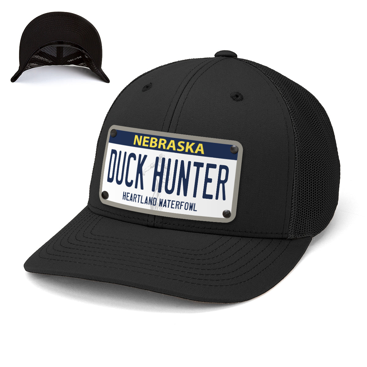 Nebraska Duck Hunter License plate hat