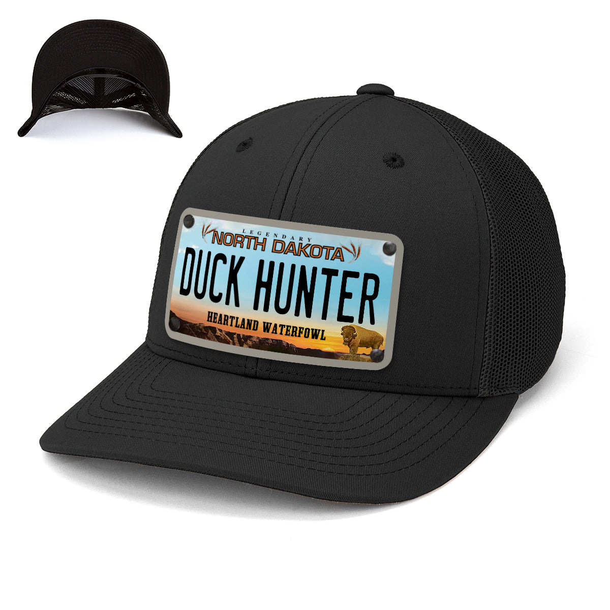 North Dakota Duck Hunter License plate hat