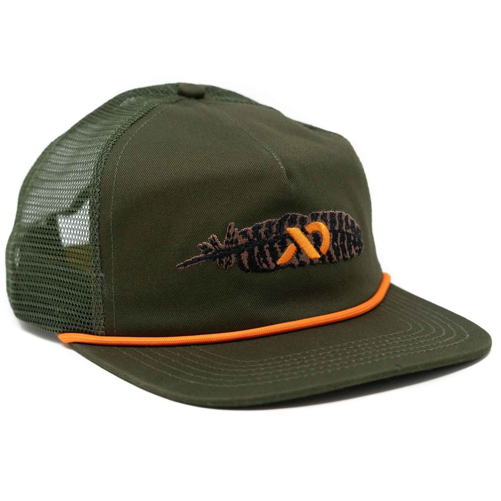 Turkey Feather Trucker Hat